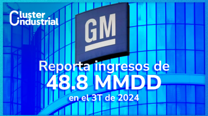 Cluster Industrial - GM reporta ingresos de 48.8 MMDD en el tercer trimestre de 2024