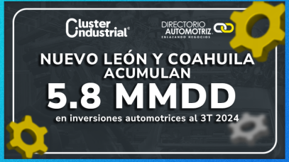 Cluster Industrial - Nuevo León y Coahuila acumulan el 42.7% del total de inversión automotriz hasta el 3T 2024