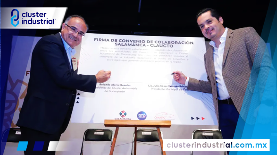 Cluster Industrial - CLAUGTO y municipio de Salamanca firman convenio de colaboración