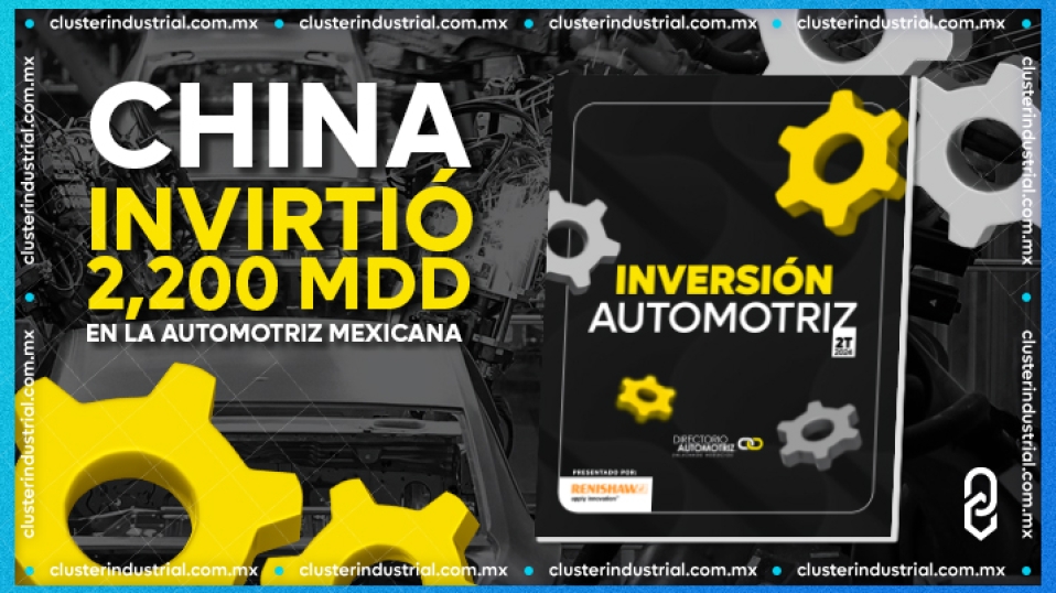 Cluster Industrial - China invirtió 2,200 MDD en la industria automotriz mexicana en el primer semestre de 2024