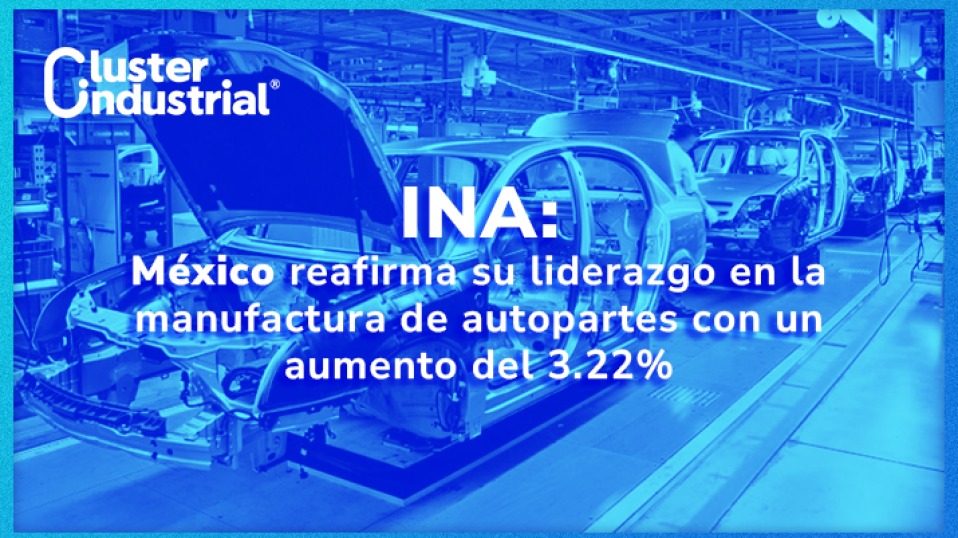 Cluster Industrial - INA: México reafirma su liderazgo en la manufactura de autopartes con un aumento del 3.22%