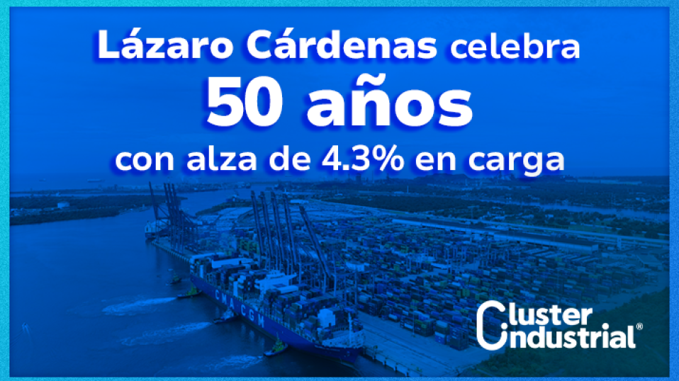 Cluster Industrial - Lázaro Cárdenas celebra su 50° aniversario con alza de 4.3% en carga