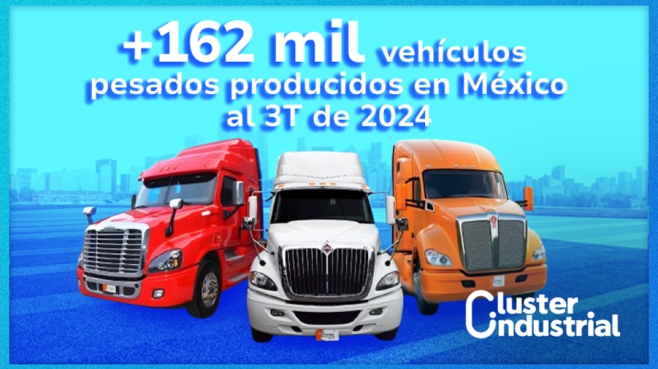 Cluster Industrial - Se han producido más de 162 mil vehículos pesados en México al cierre del 3T de 2024