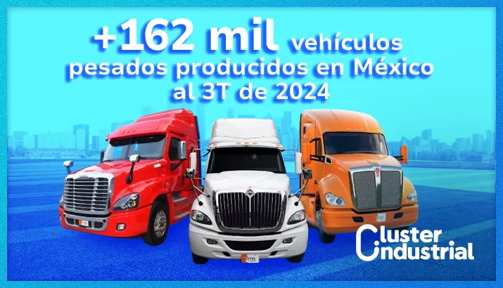 Se han producido más de 162 mil vehículos pesados en México al cierre del 3T de 2024