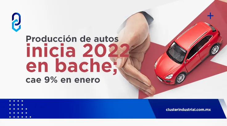 Producción de autos inicia 2022 en bache; cae 9% en enero