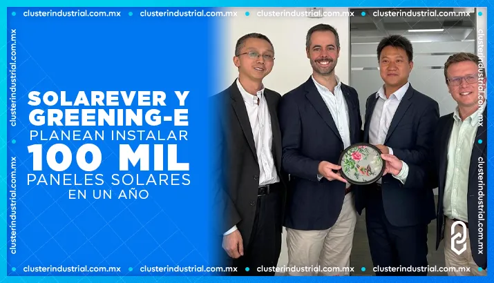 Solarever y Greening-e planean instalar 100 mil paneles solares en un año