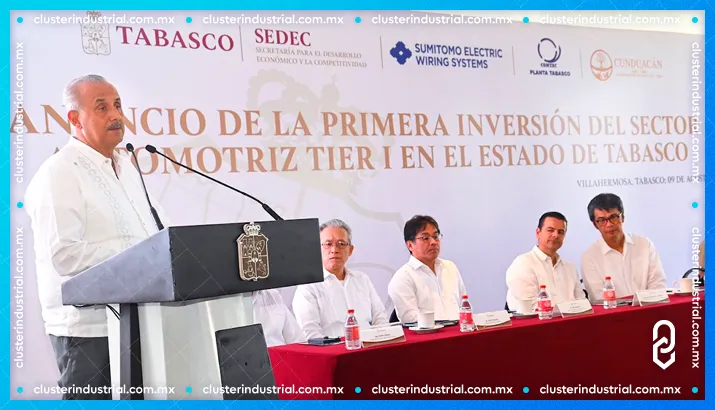 Sumitomo invierte 10 MDD para construir la primera planta de autopartes en Tabasco