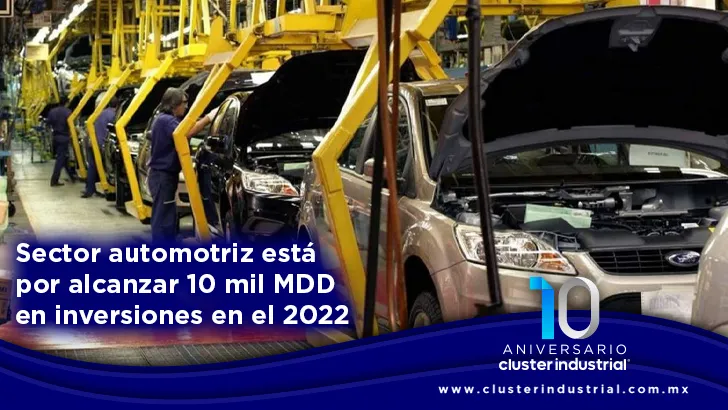 Sector automotriz está por alcanzar 10 mil MDD en inversiones en el 2022