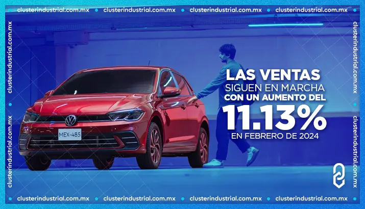 Las ventas de autos en México siguen en marcha con un aumento del 11.13% en febrero de 2024