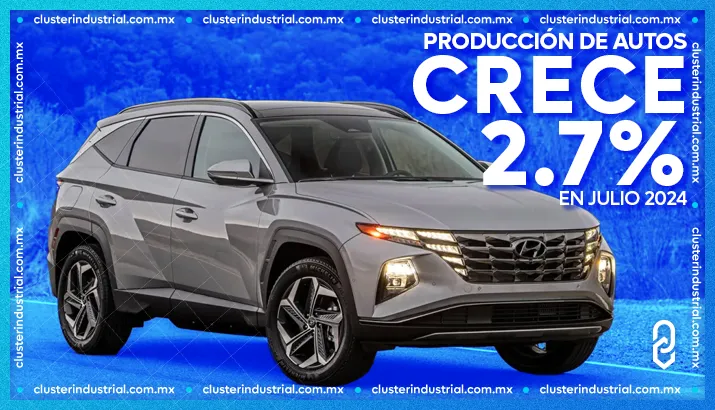 Producción de autos crece 2.7% en julio de 2024; mientras que las exportaciones sufren leve caída