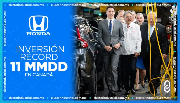 Honda hace inversión récord de 11 mil MDD en Canadá para producir autos eléctricos