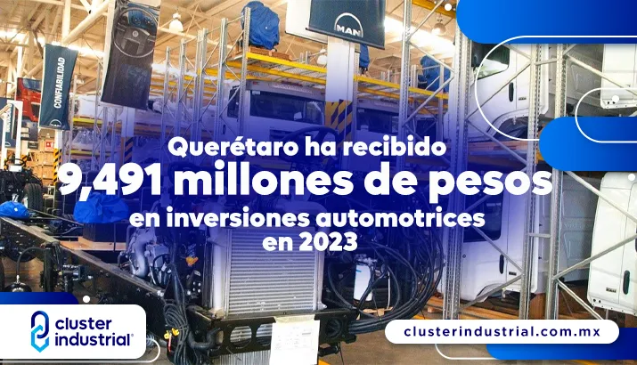 Querétaro ha recibido 9,491 millones de pesos en inversiones automotrices en 2023