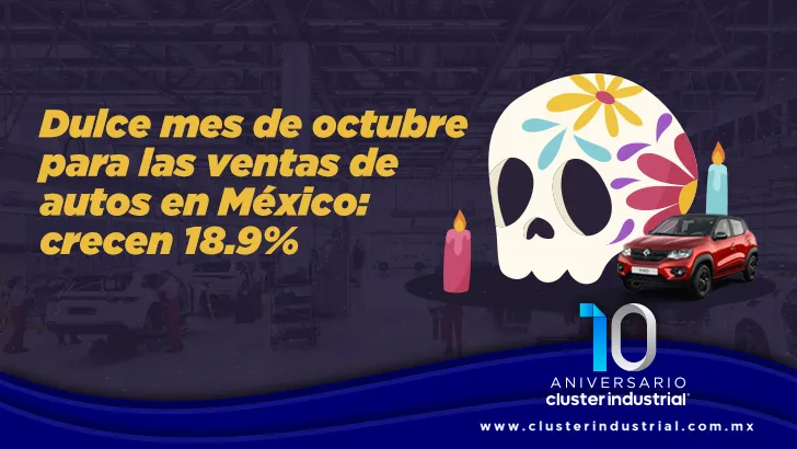 Dulce mes de octubre para las ventas de autos en México: crecen 18.9%