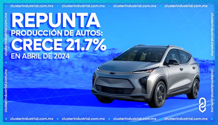 Repunta producción de autos; crece 21.7% en abril 2024 y supera los 1.28 millones de unidades