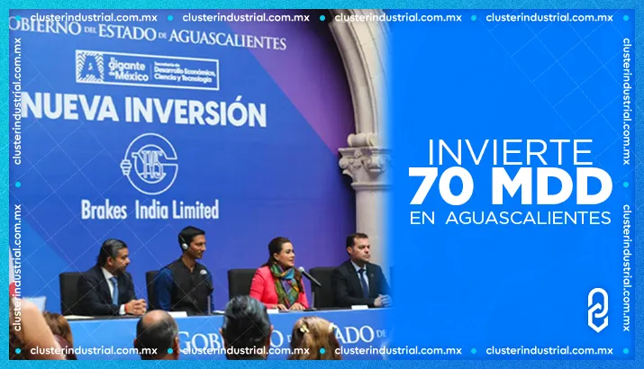 Brakes India anuncia inversión de 70 MDD en Aguascalientes