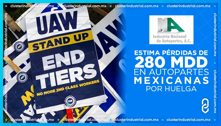 INA estima disminución del 0.3% en exportación de autopartes por huelga de UAW