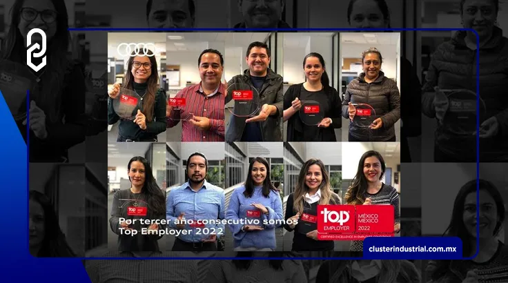 Audi México, galardonada como Top Employer por tercera vez consecutiva