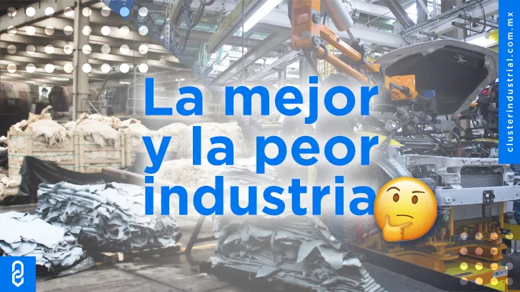 ¿Cuál es la industria manufacturera con el mejor y el peor desempeño en México?