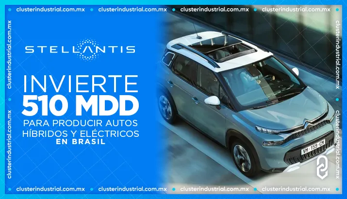 Stellantis invierte 510 MDD en Brasil para producir autos híbridos y eléctricos