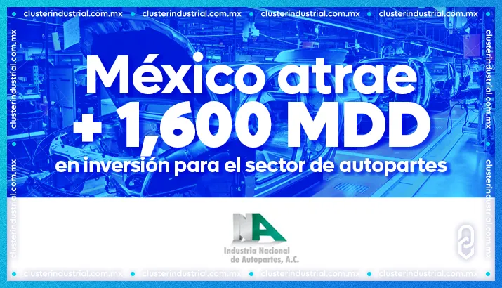 INA: México atrae más de 1,600 MDD en inversión para el sector de autopartes