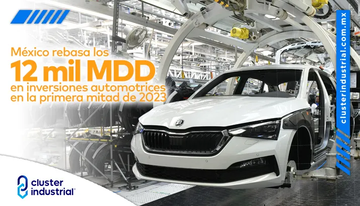 México rebasa los 12 mil MDD en inversiones automotrices en la primera mitad de 2023