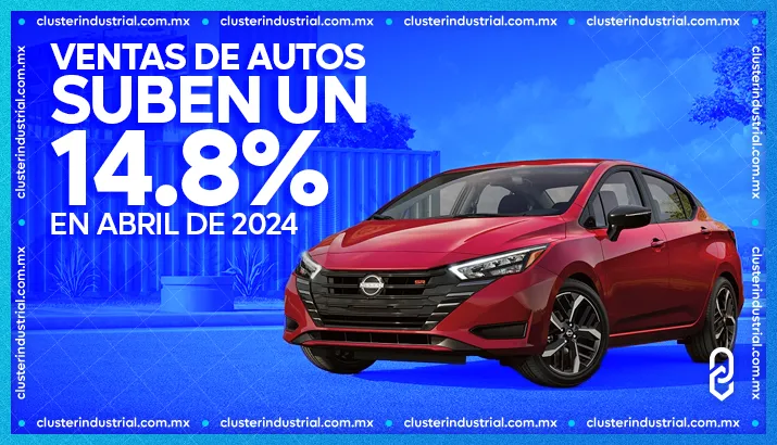 Las ventas de autos en México registran un alza del 14.8% en abril de 2024