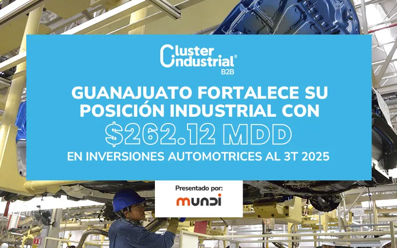 Guanajuato fortalece su posición industrial con $262.12 MDD en inversiones automotrices al 3T 2025