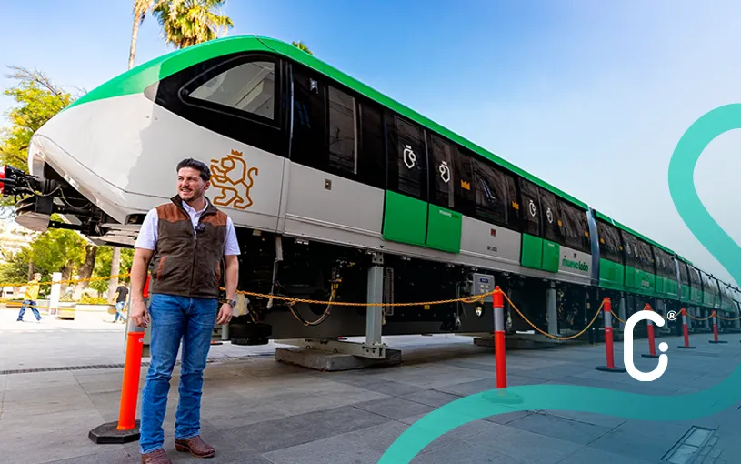 Nuevo León exhibe tren de última generación que transformará el transporte público