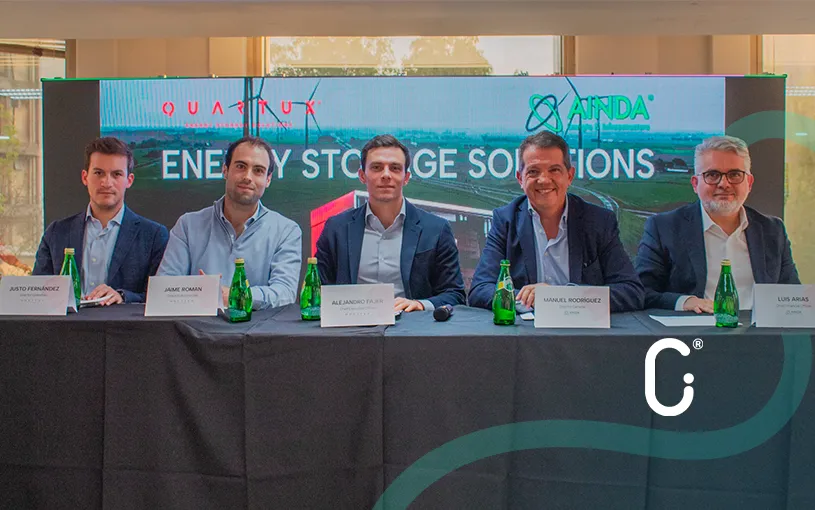 AINDA invierte 50 mdd en Quartux para desarrollar proyectos de almacenamiento de energía a gran escala en México