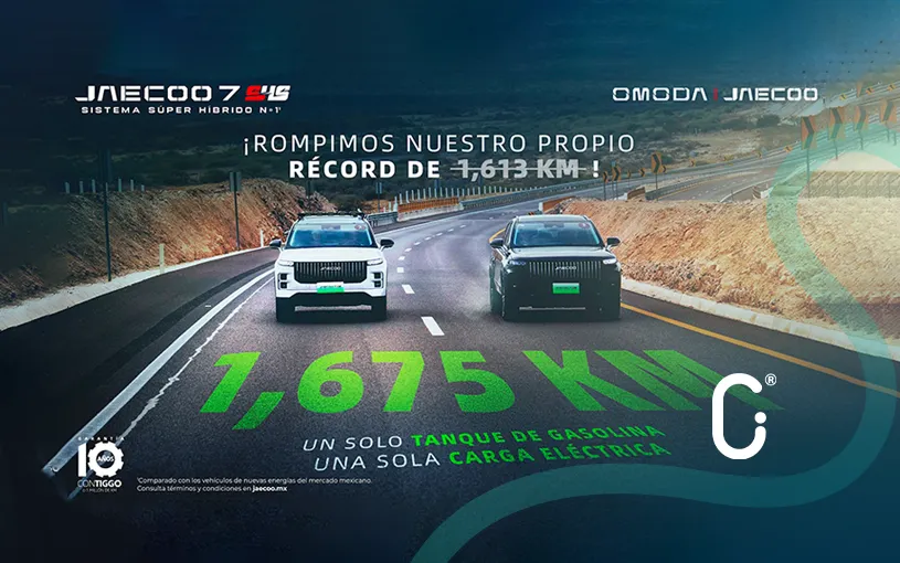 JAECOO 7 SHS rompe récord con 1,675 km en el Reto Súper Híbrido 2025
